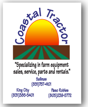 Equipment label for Coastal Tractor 