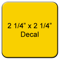 2 1/4" x 2 1/4" Square round cornered label